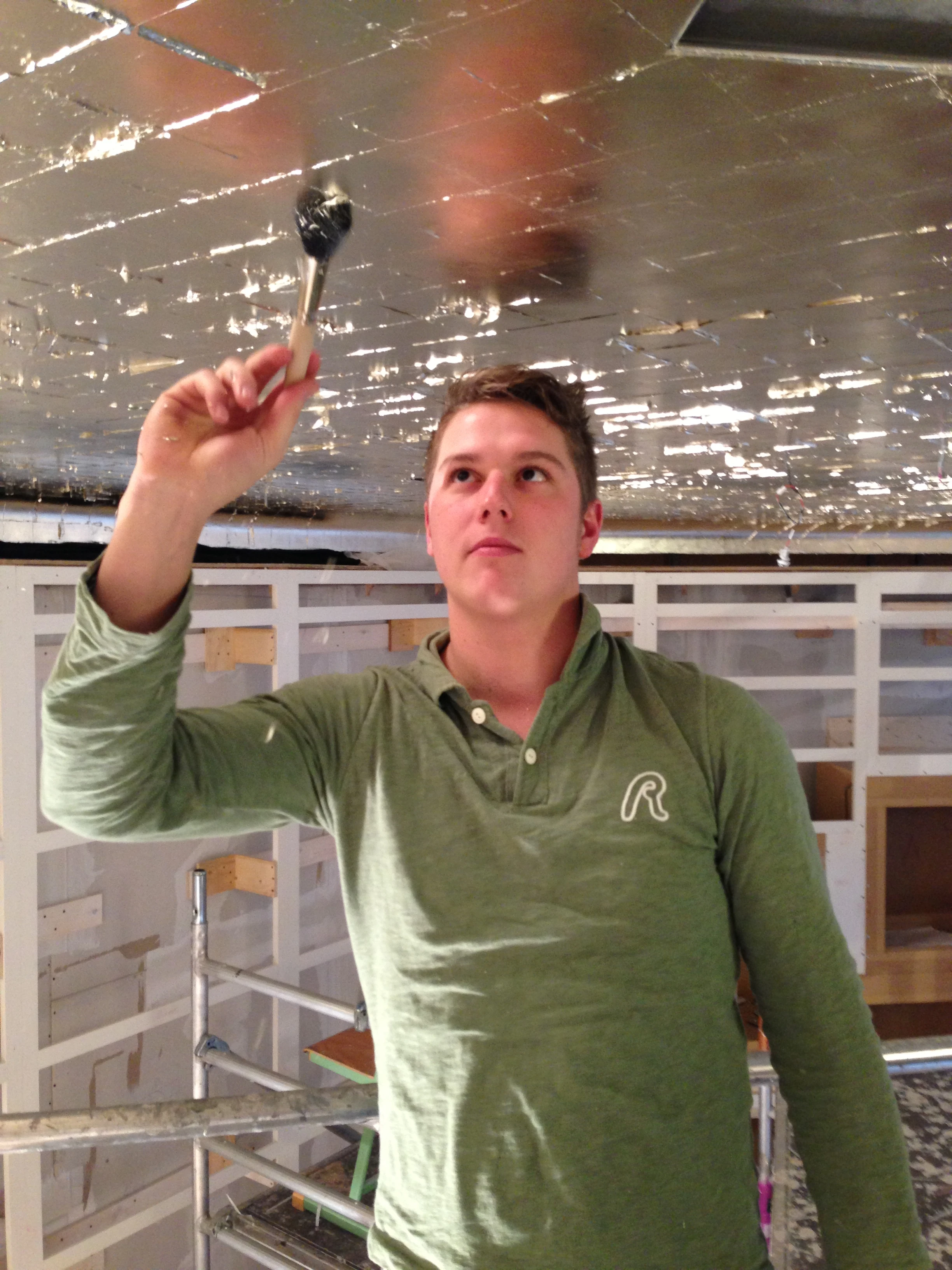 Handwerker Bartek bei der Arbeit