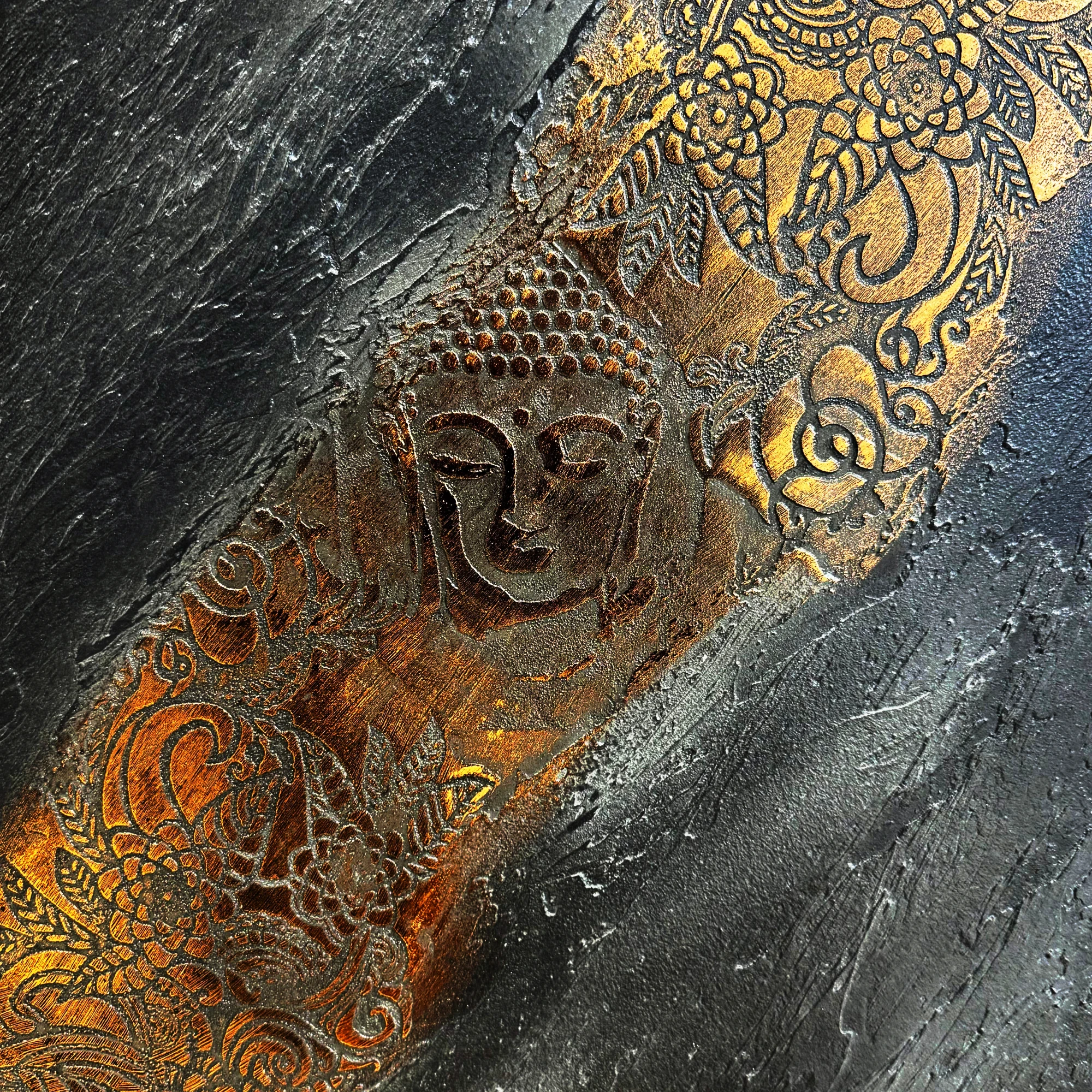 Buddha-Motiv — Handgefertigtes Wandpaneel BARTEKS
