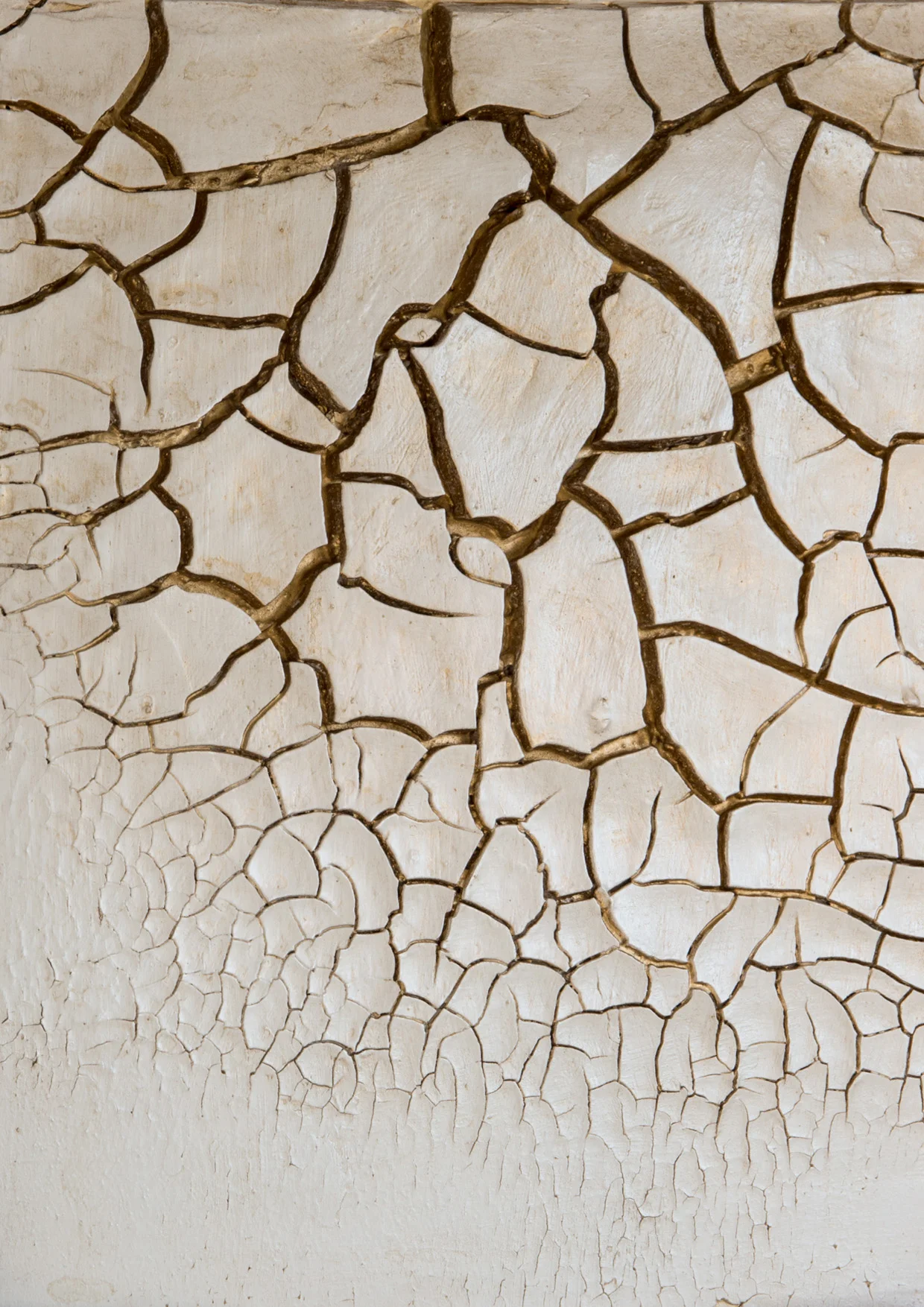 Craquelé Serie Weiß-Gold Großformat — Flagship-Store